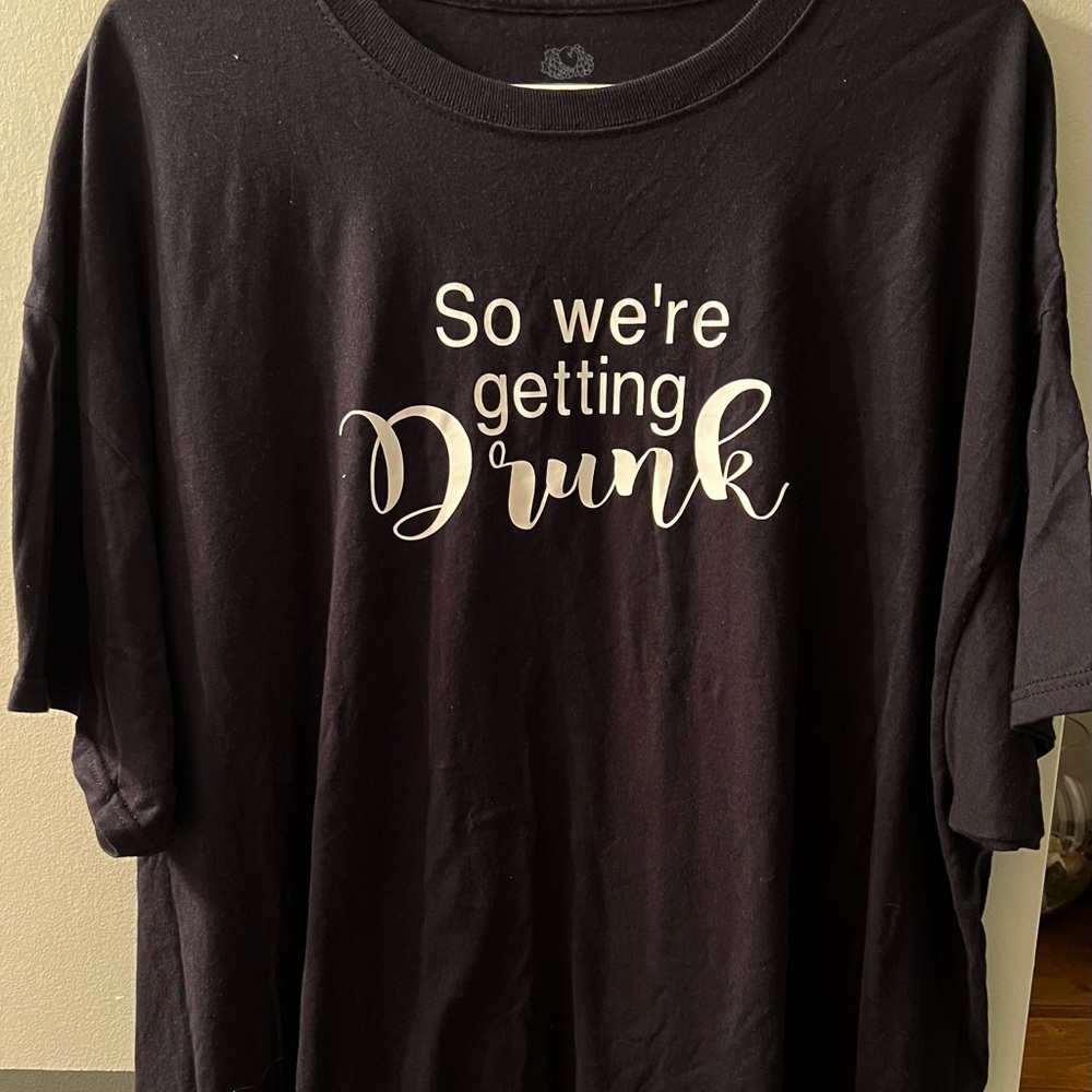 Bachelorette Party Shirt-Black
2x but fits more like XL
Worn once. Very soft.